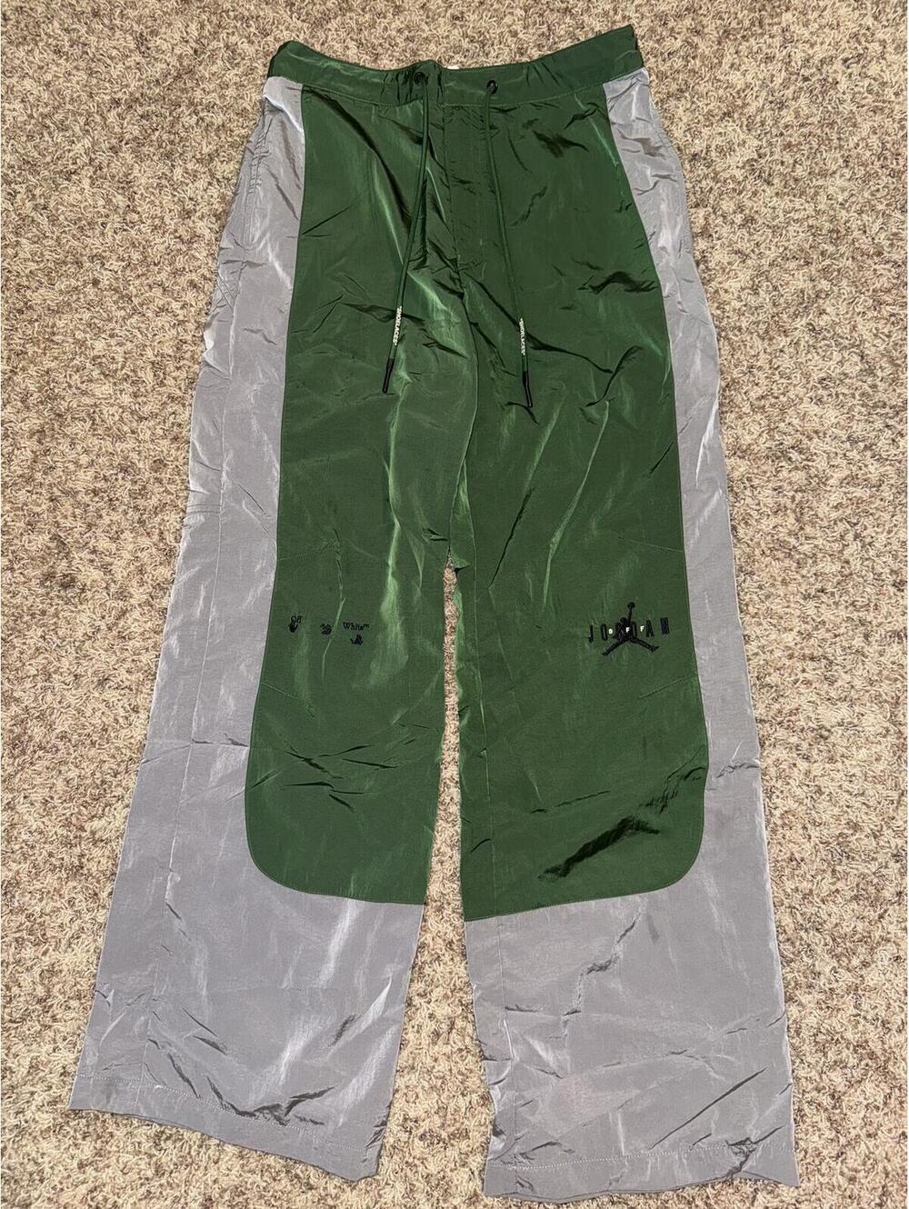 Air Jordan Woven Off-White Green Track Pants